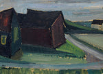 Swedish Mid Century Oil Painting by Allen Erwö 1954