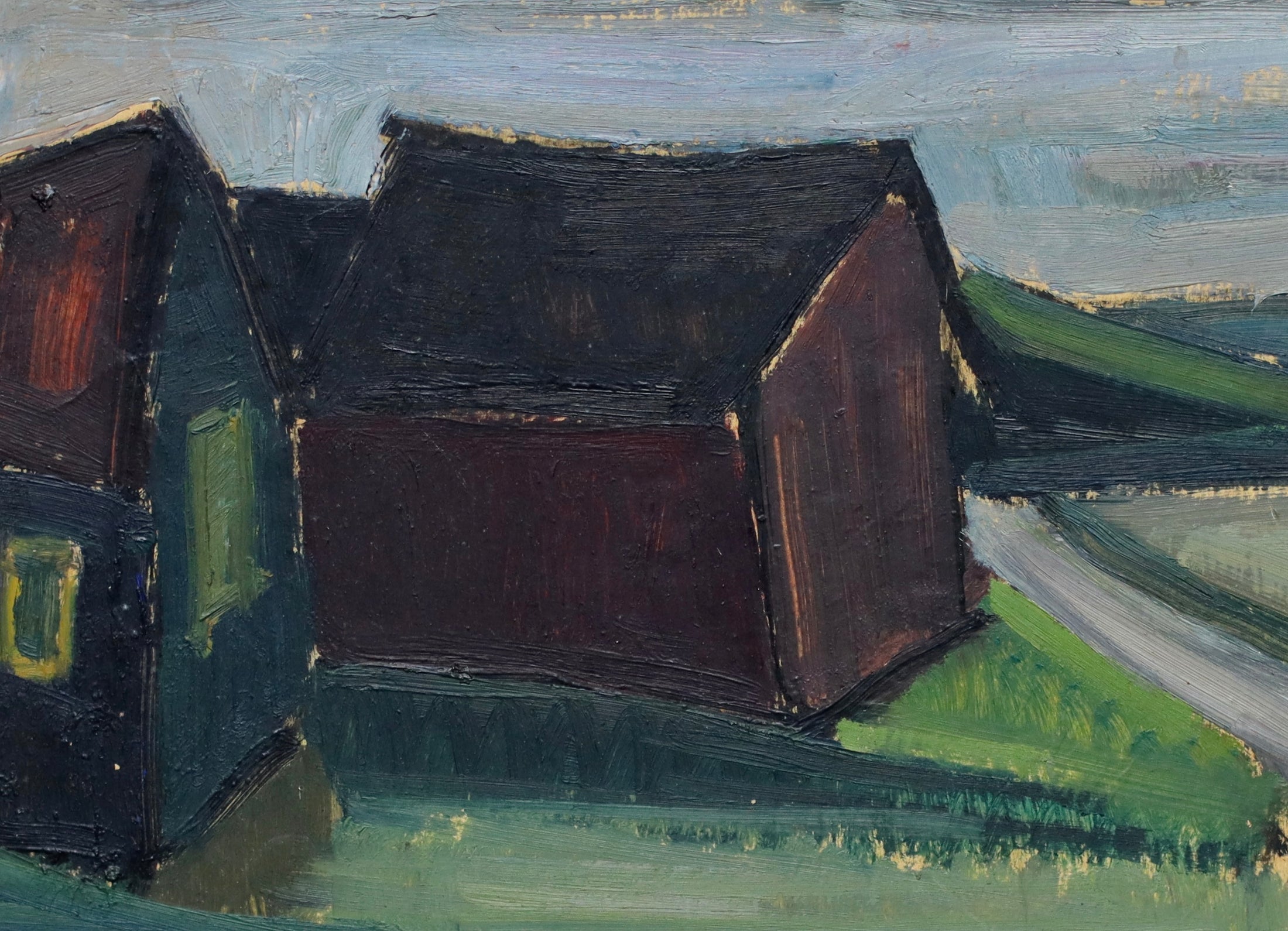 Swedish Mid Century Oil Painting by Allen Erwö 1954
