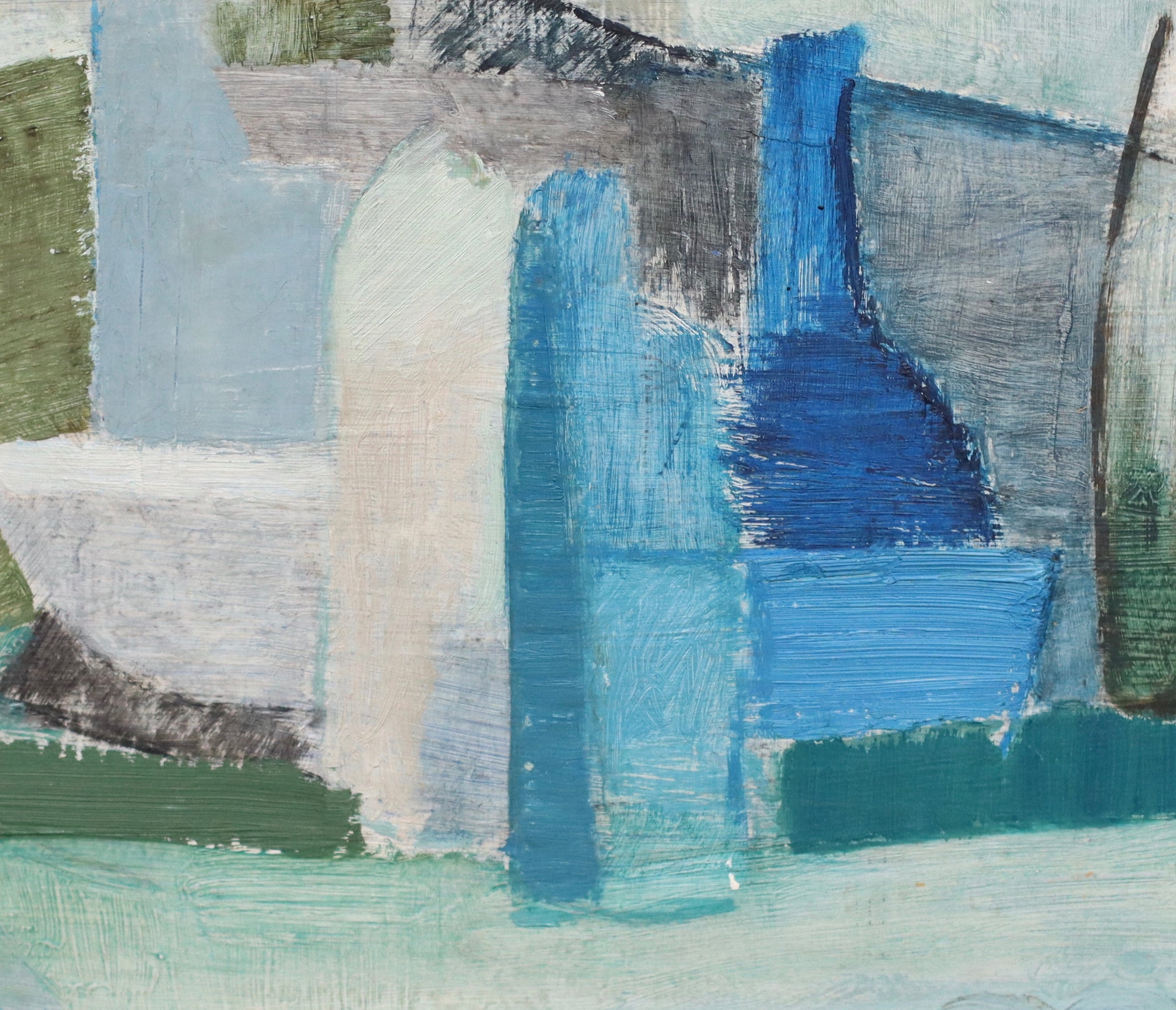 Mid Century Oil Painting From Sweden by U Bentzer 1956