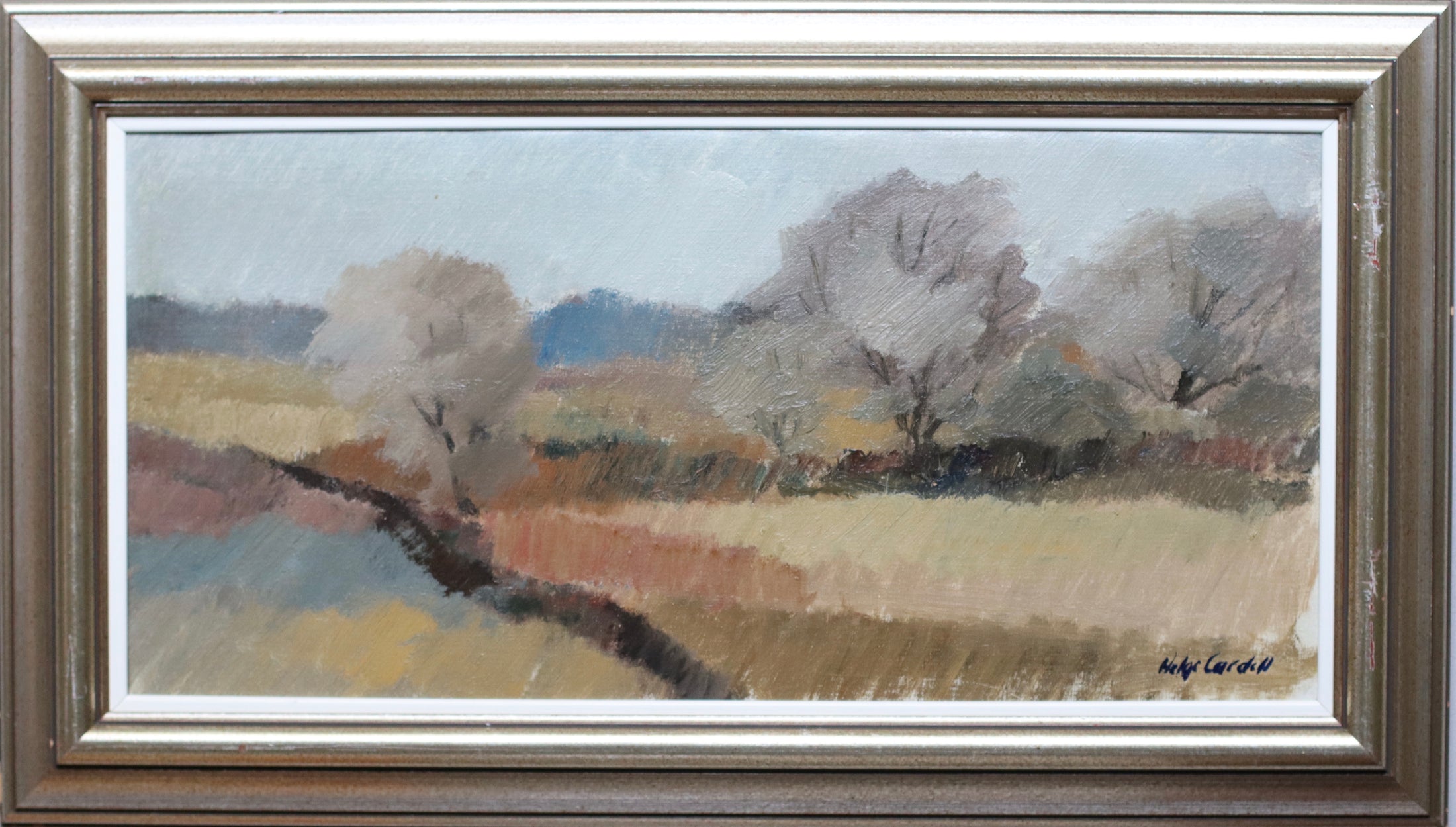 Framed Mid Century Landscape by Listed Artist Helge Cardell Sweden