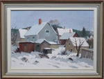Vintage Winter Landscape Oil Painting From Sweden By Eskil Skans
