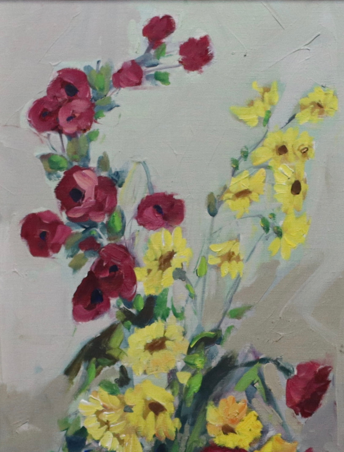 Mid Century Still Life Oil Painting by Tage Ahlm From Sweden