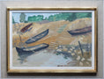 Load image into Gallery viewer, Original Framed Oil From Sweden of Boats 1967
