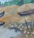 Load image into Gallery viewer, Original Framed Oil From Sweden of Boats 1967
