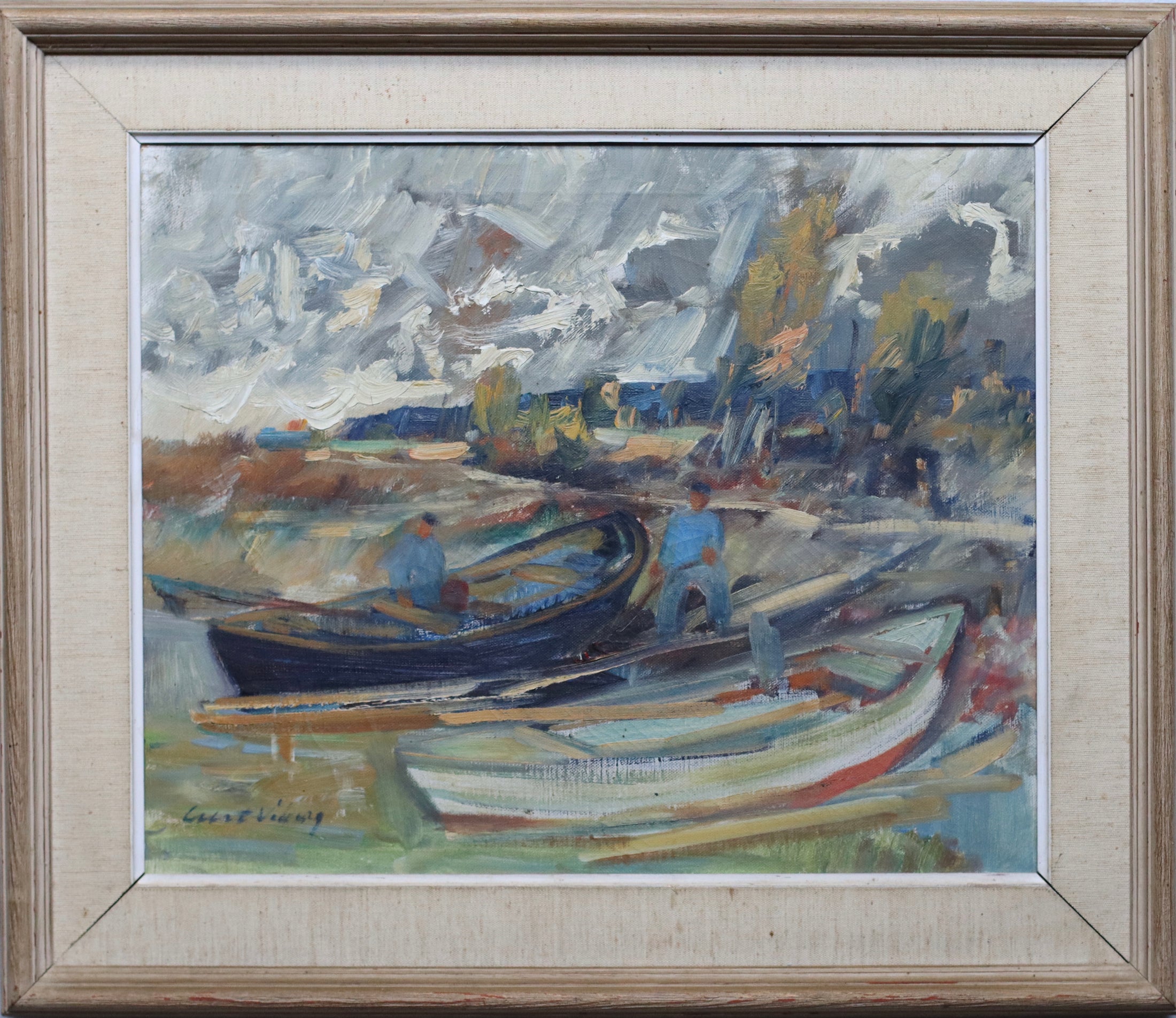 Vintage Oil Painting By Curt Viberg From Sweden