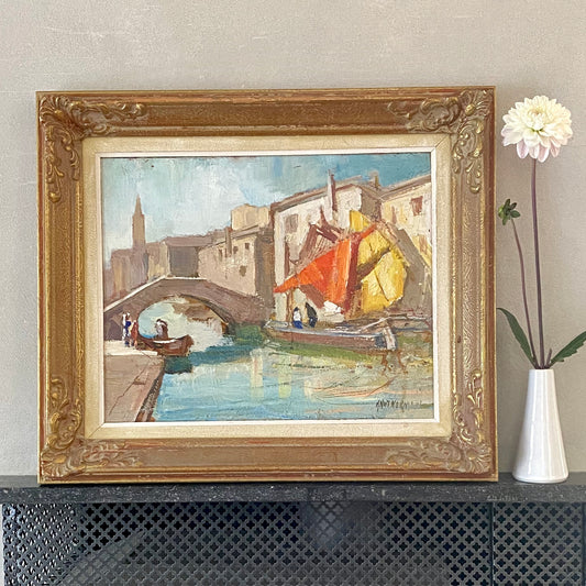 Framed Vintage Oil Painting By Knut Norman From Sweden