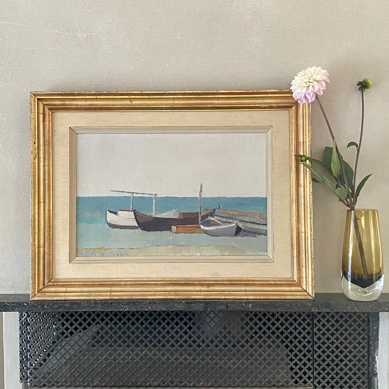 Vintage Oil Painting from Sweden by Gösta Gustafsson 1960's