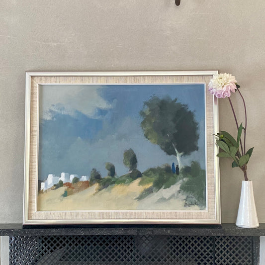 Mid Century Vintage Painting by Stig Wernheden from Sweden