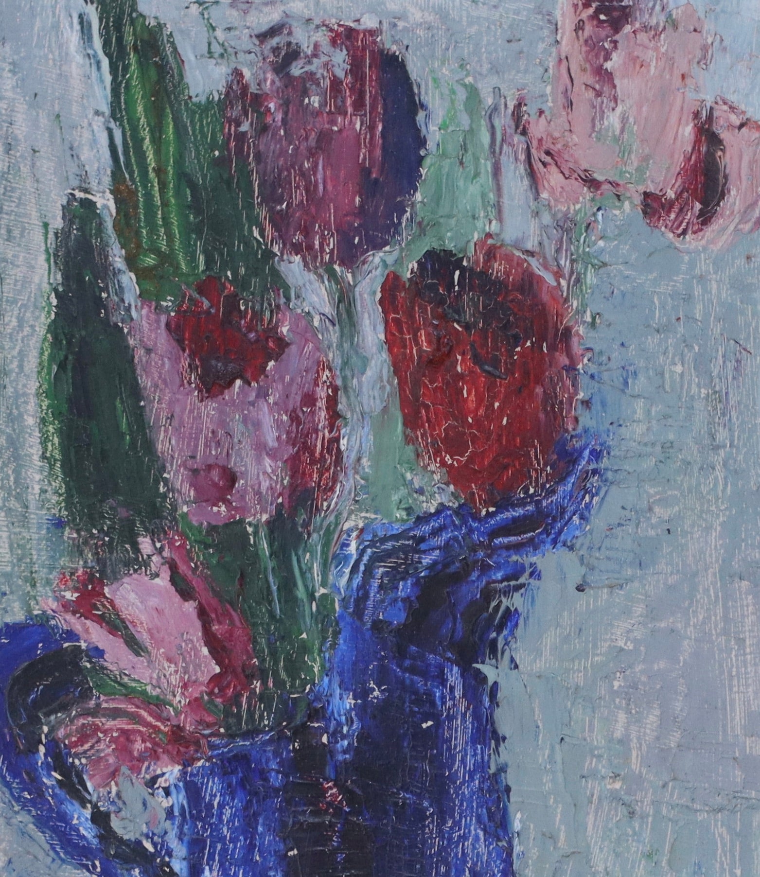 Mid Century Vintage Oil Painting From Sweden by Greta Turén 1954