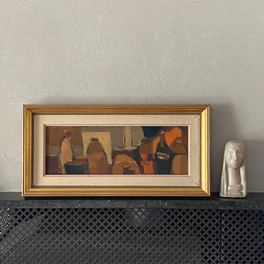 Mid Century Oil Painting By Ebbe Eberhardson Sweden