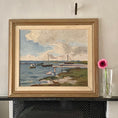 Load image into Gallery viewer, Original Mid Century Seascape Oil Painting By Gustav Berlin 1966
