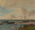 Load image into Gallery viewer, Original Mid Century Seascape Oil Painting By Gustav Berlin 1966
