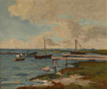 Load image into Gallery viewer, Original Mid Century Seascape Oil Painting By Gustav Berlin 1966
