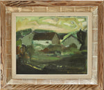 Mid Century Oil Painting Landscape By Fabian Lundqvist From Sweden