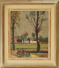 Load image into Gallery viewer, Original Oil Painting Mid Century Landscape By Gideon Isacsson
