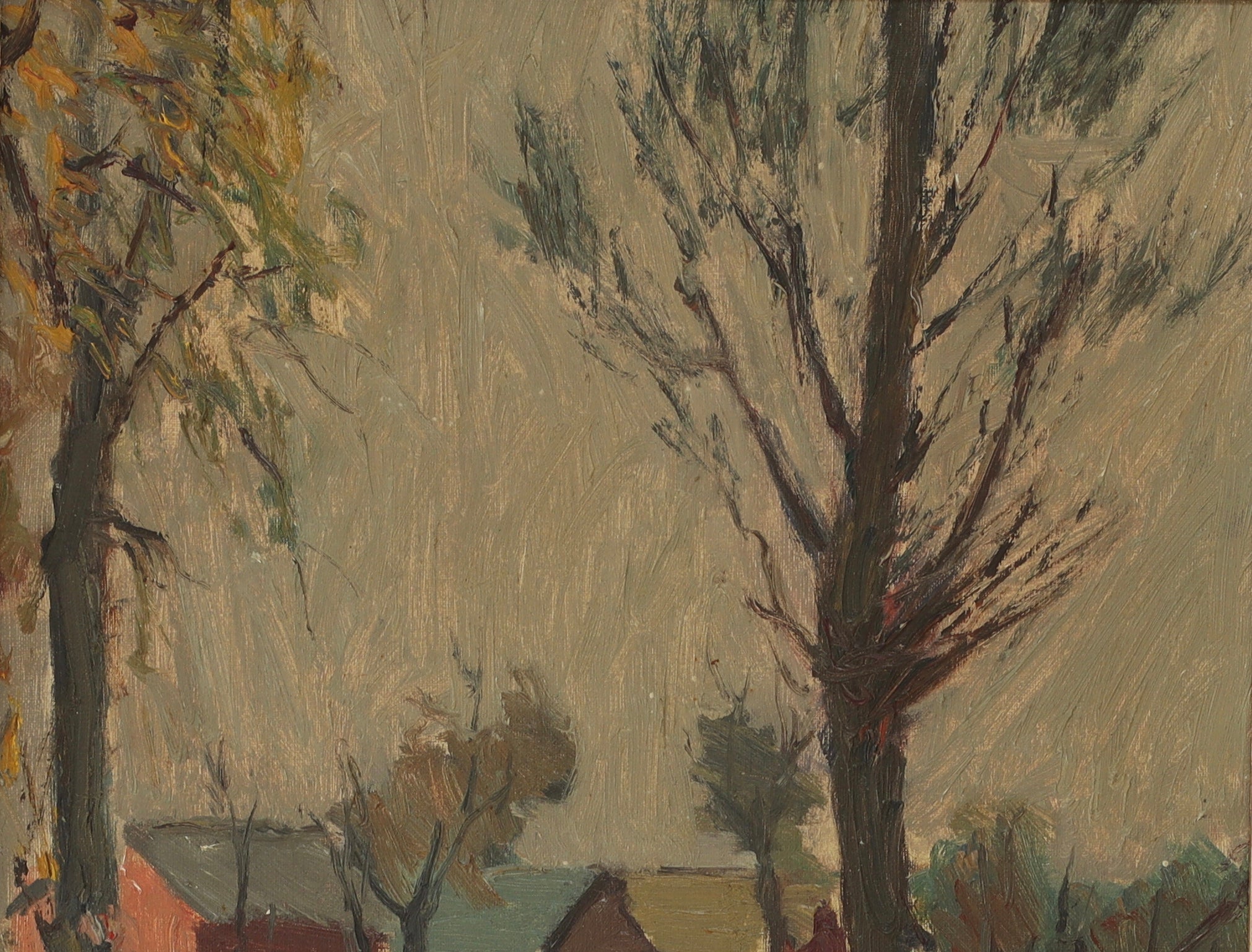 Original Oil Painting Mid Century Landscape By Gideon Isacsson