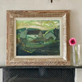 Load image into Gallery viewer, Mid Century Oil Painting Landscape By Fabian Lundqvist From Sweden
