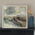 Vintage Abstract Oil Painting From Sweden By M Rabe