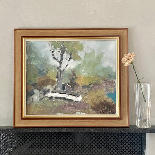 Vintage Landscape Oil Painting Dated 1938 From Sweden