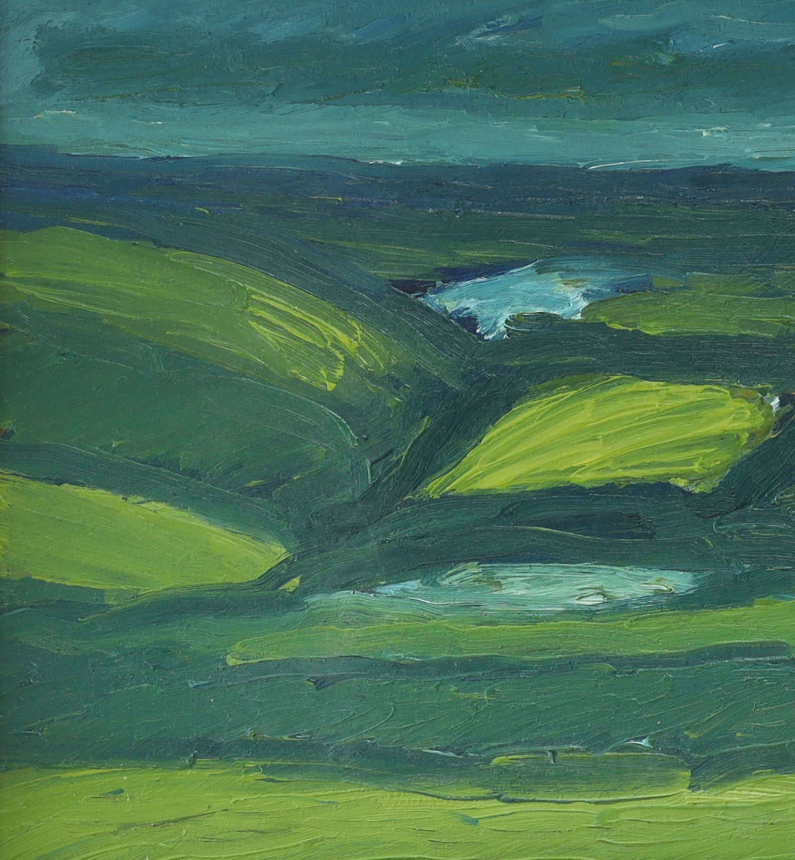Vintage Landscape Oil Painting From Sweden By Thage Carlson 1971