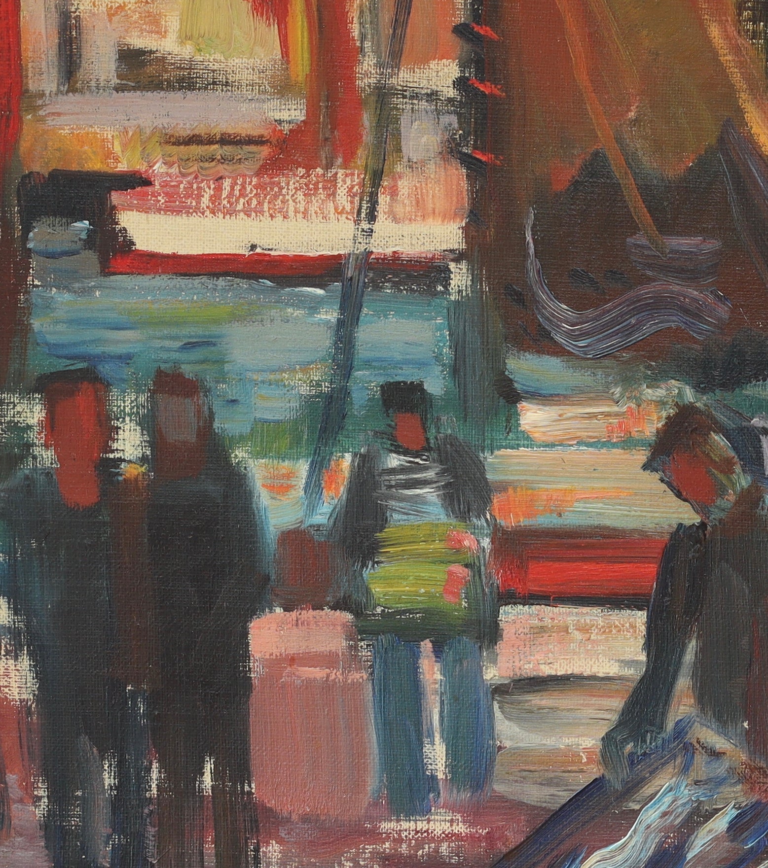 Original Mid Century Oil Painting By Göte Rex Sweden