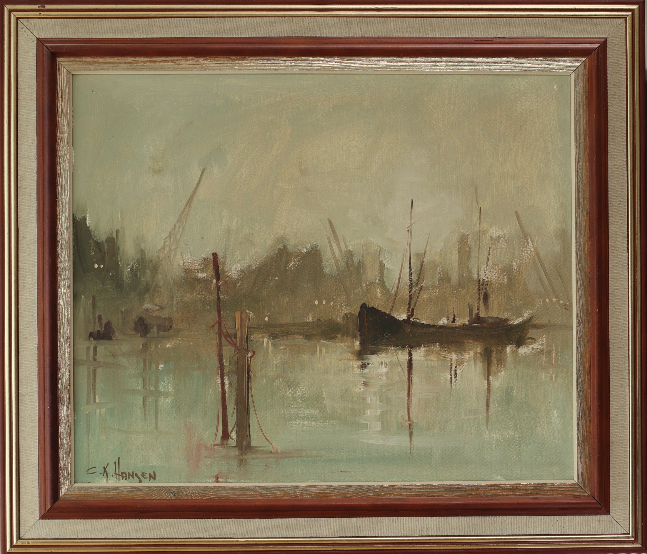 Vintage Original Oil Painting From Sweden By CK Hansen