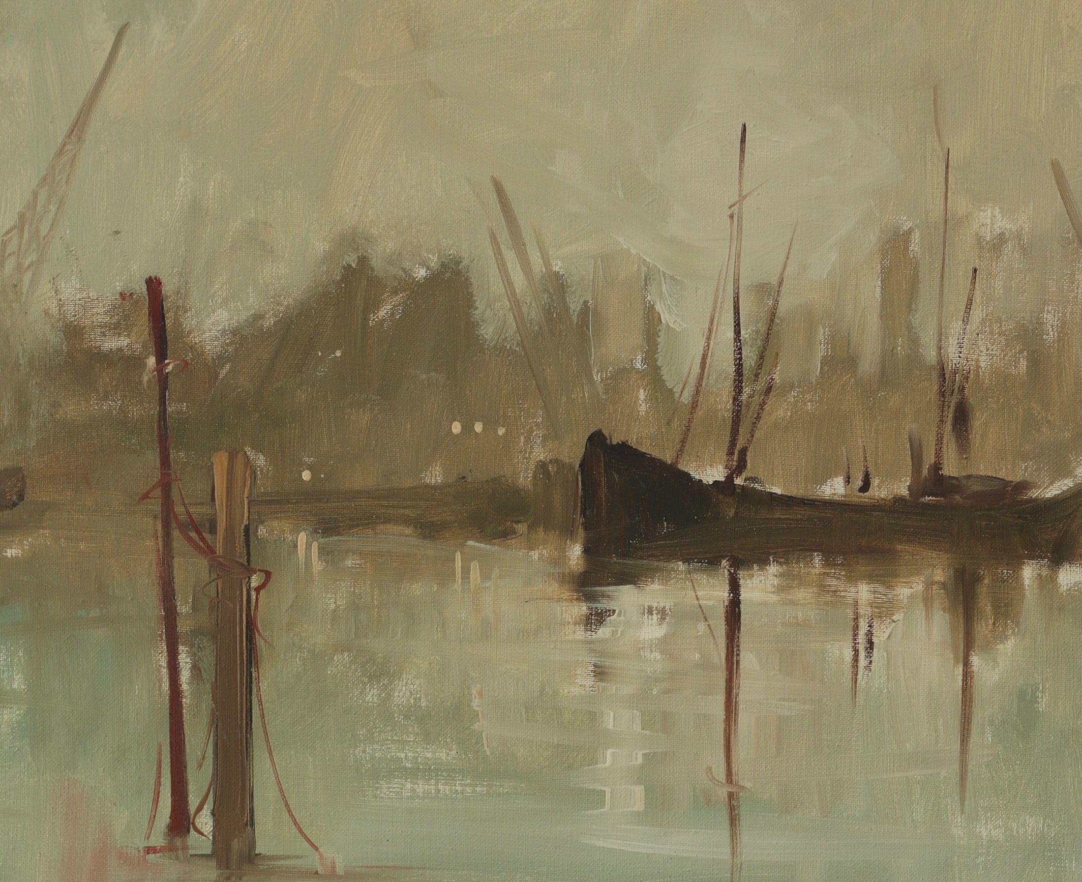 Vintage Original Oil Painting From Sweden By CK Hansen