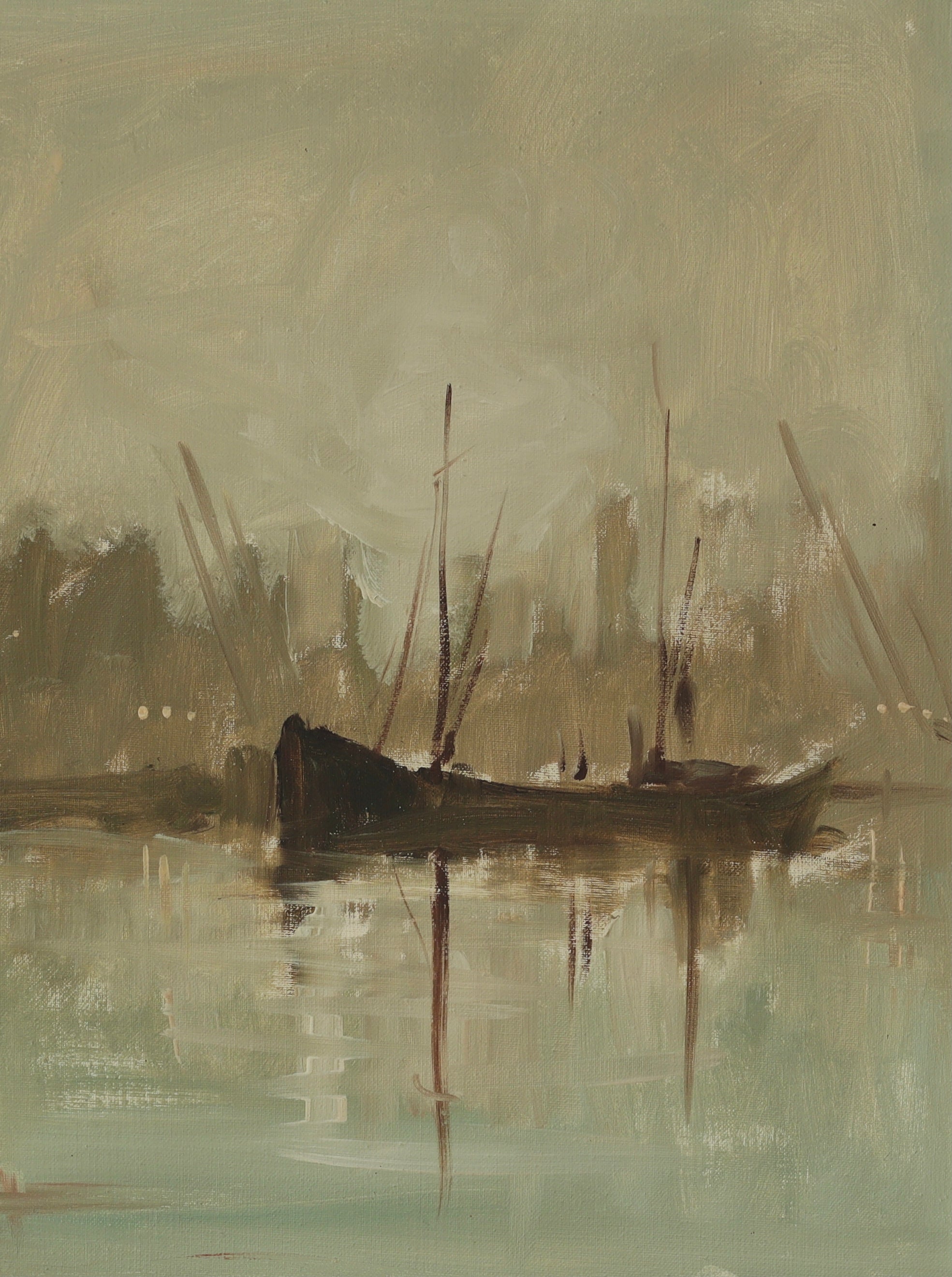 Vintage Original Oil Painting From Sweden By CK Hansen