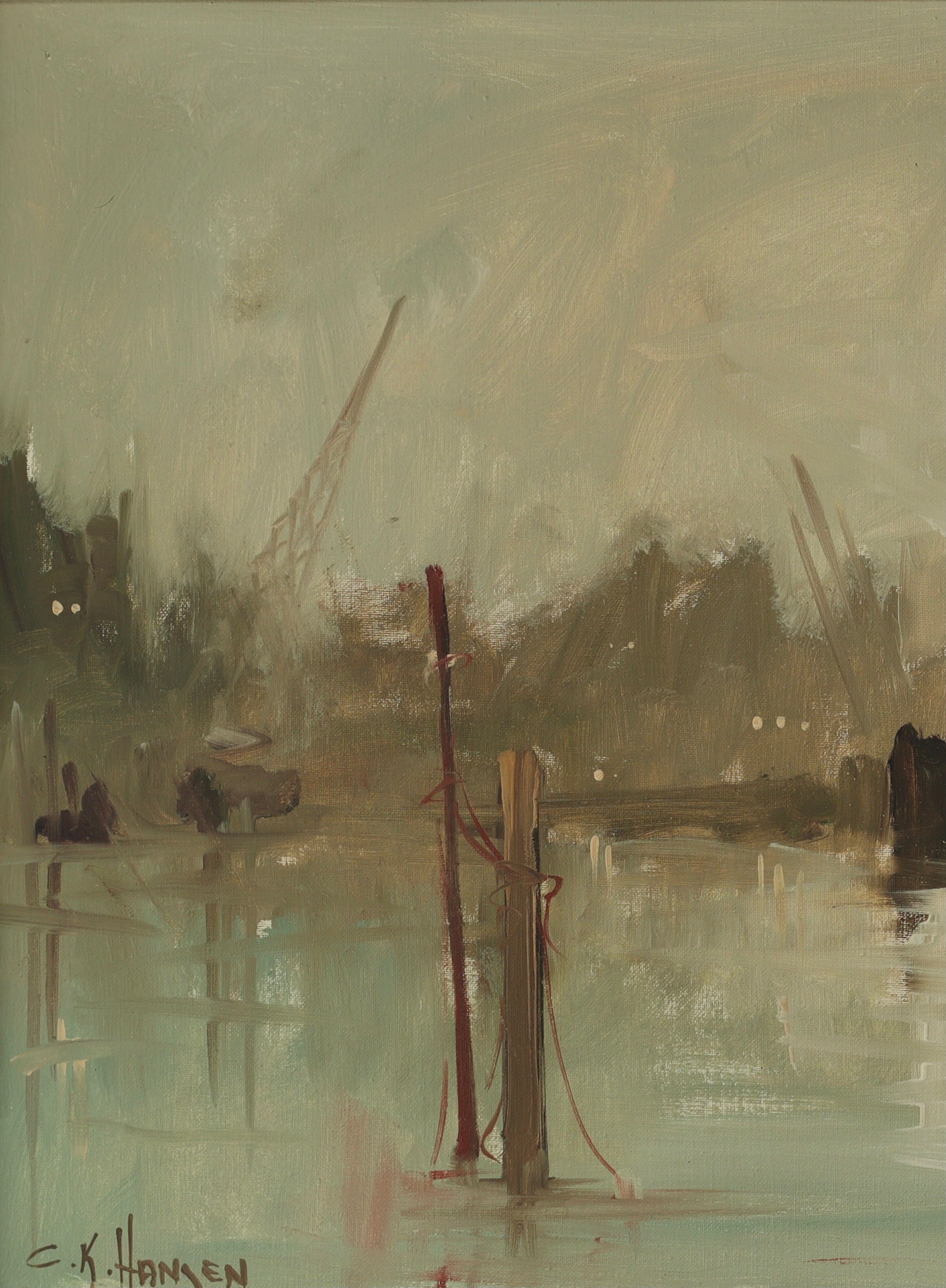 Vintage Original Oil Painting From Sweden By CK Hansen