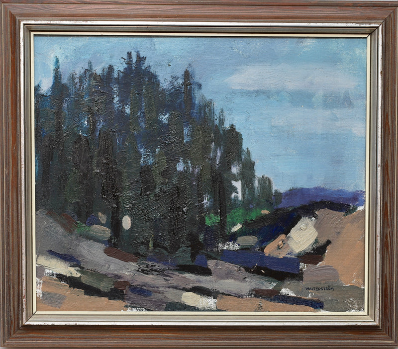 Mid Century Original Oil Painting From Sweden by Walterström