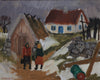 Vintage Art Room Original Landscape Oil Painting by Ingegerd Linder Sweden