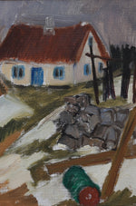 Vintage Art Room Original Landscape Oil Painting by Ingegerd Linder Sweden