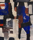 Load image into Gallery viewer, Mid Century Abstract Oil Painting By Gunnar Johnson Sweden
