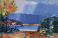 Load image into Gallery viewer, Mid Century Original Landscape Oil Painting From Sweden by L Falk
