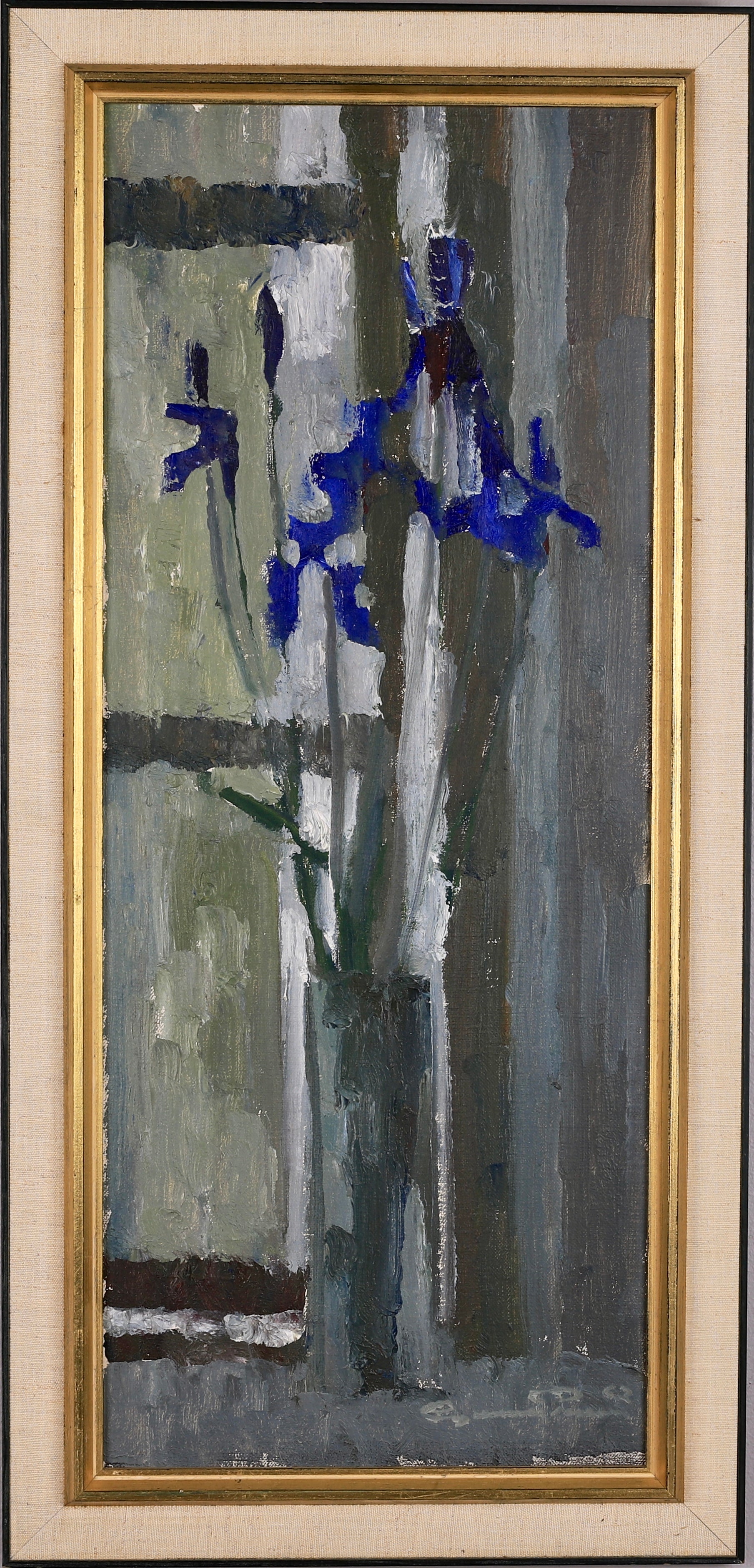 Mid Century Original Still Life Oil Painting from Sweden 1962 Gunnar Persson