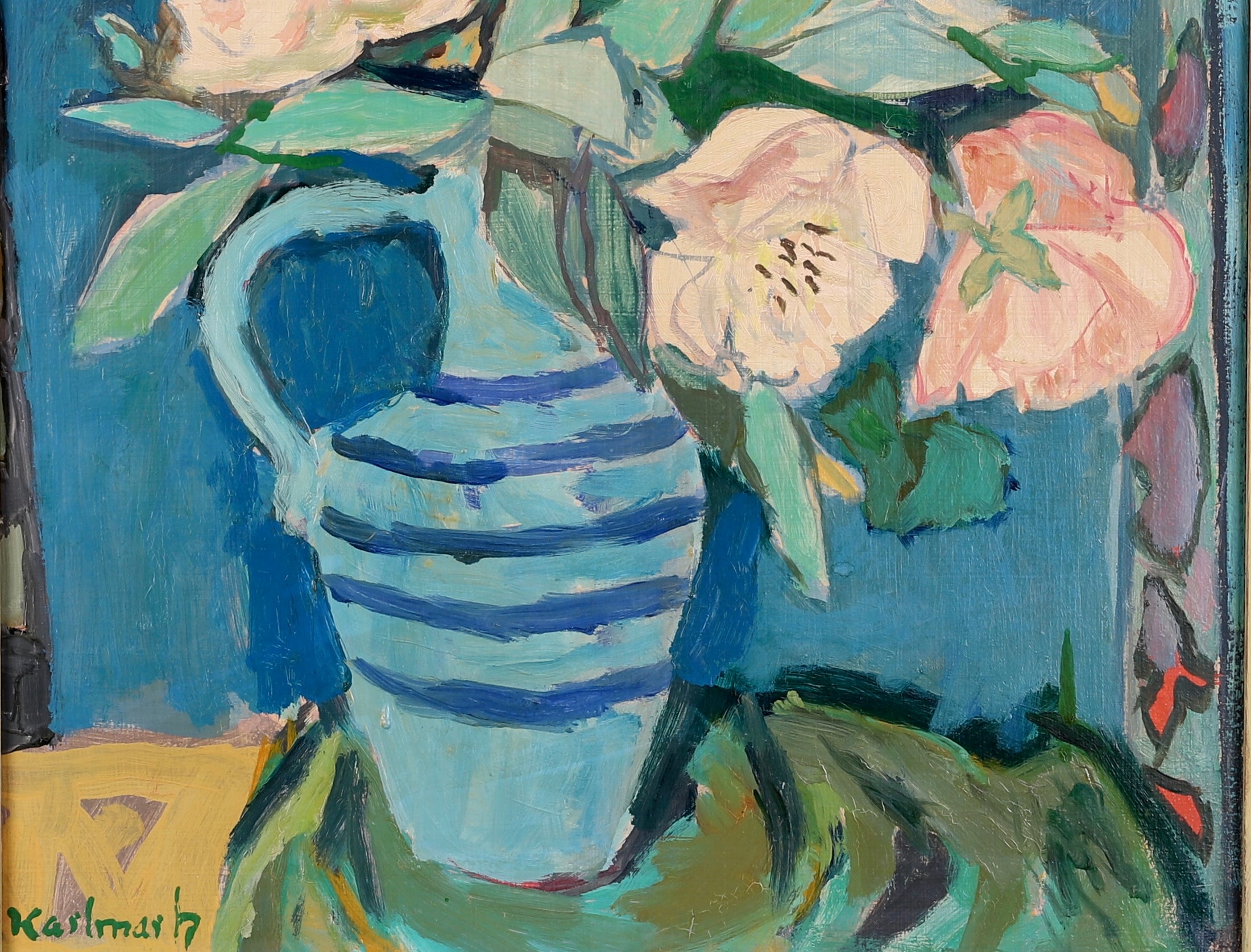 Mid Century Original Still Life By Gerhard Karlmark Sweden