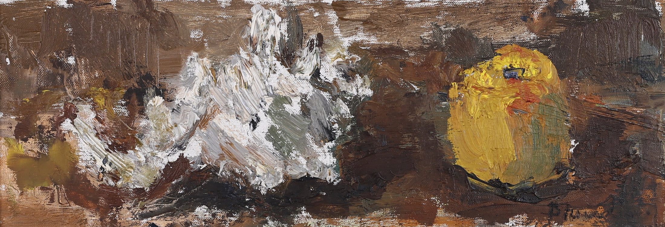 Mid Century Still Life Oil Painting By Hanna Brundin Sweden