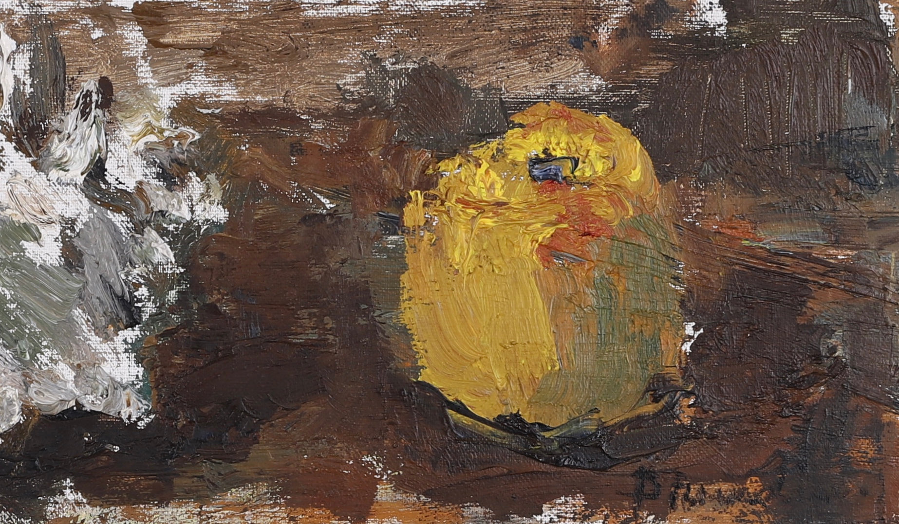 Mid Century Still Life Oil Painting By Hanna Brundin Sweden