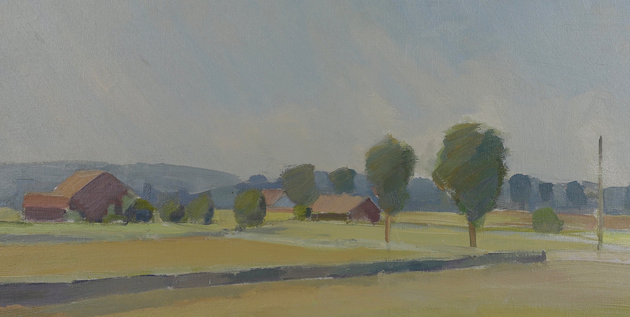Vintage Landscape Oil Painting by Tage Nilsson from Sweden