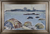 Vintage Original Seascape Oil Painting From Sweden By Frans Lundberg