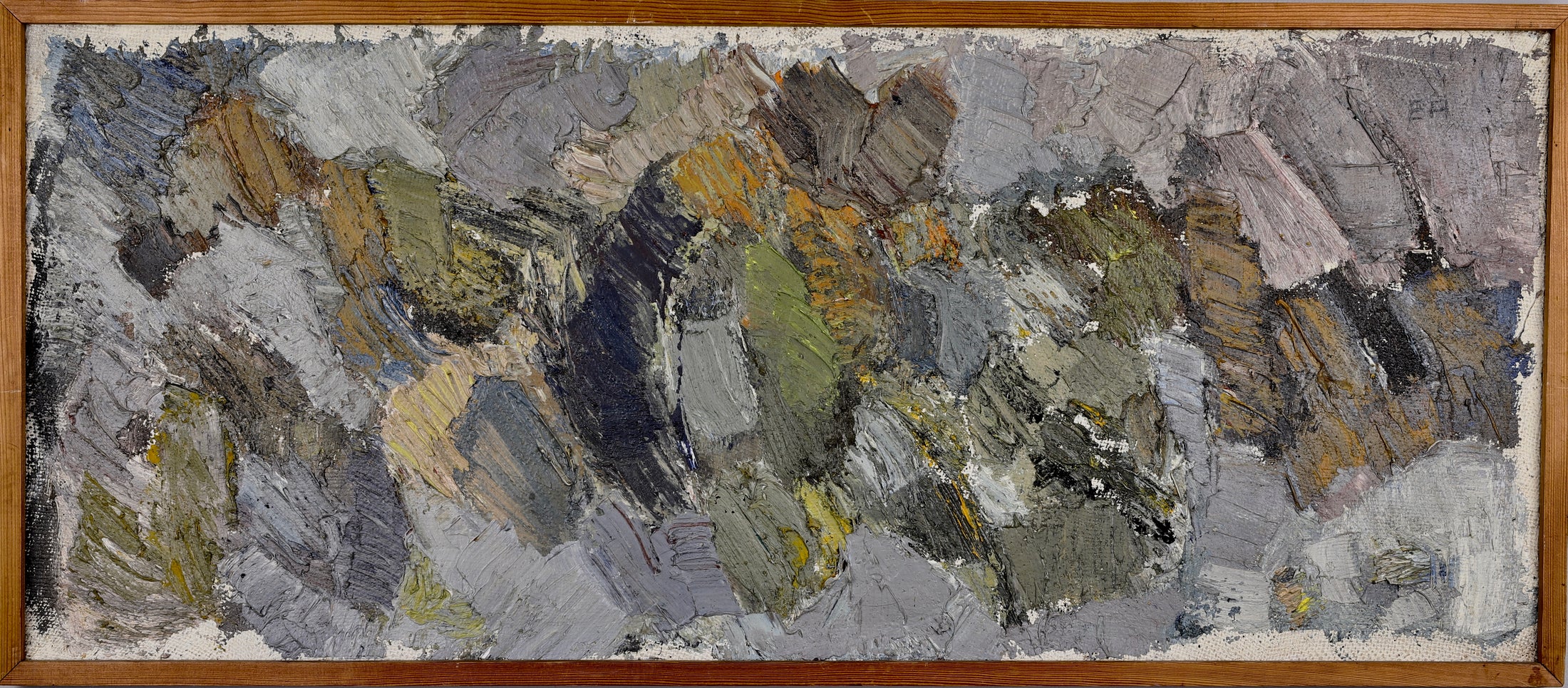 Mid Century Abstract Oil Painting By Erwin Andersson Sweden