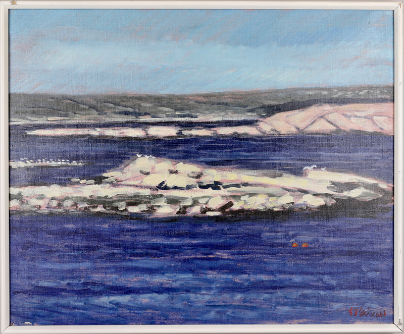 Striking Vintage Seascape Oil Painting By Erixon Sweden