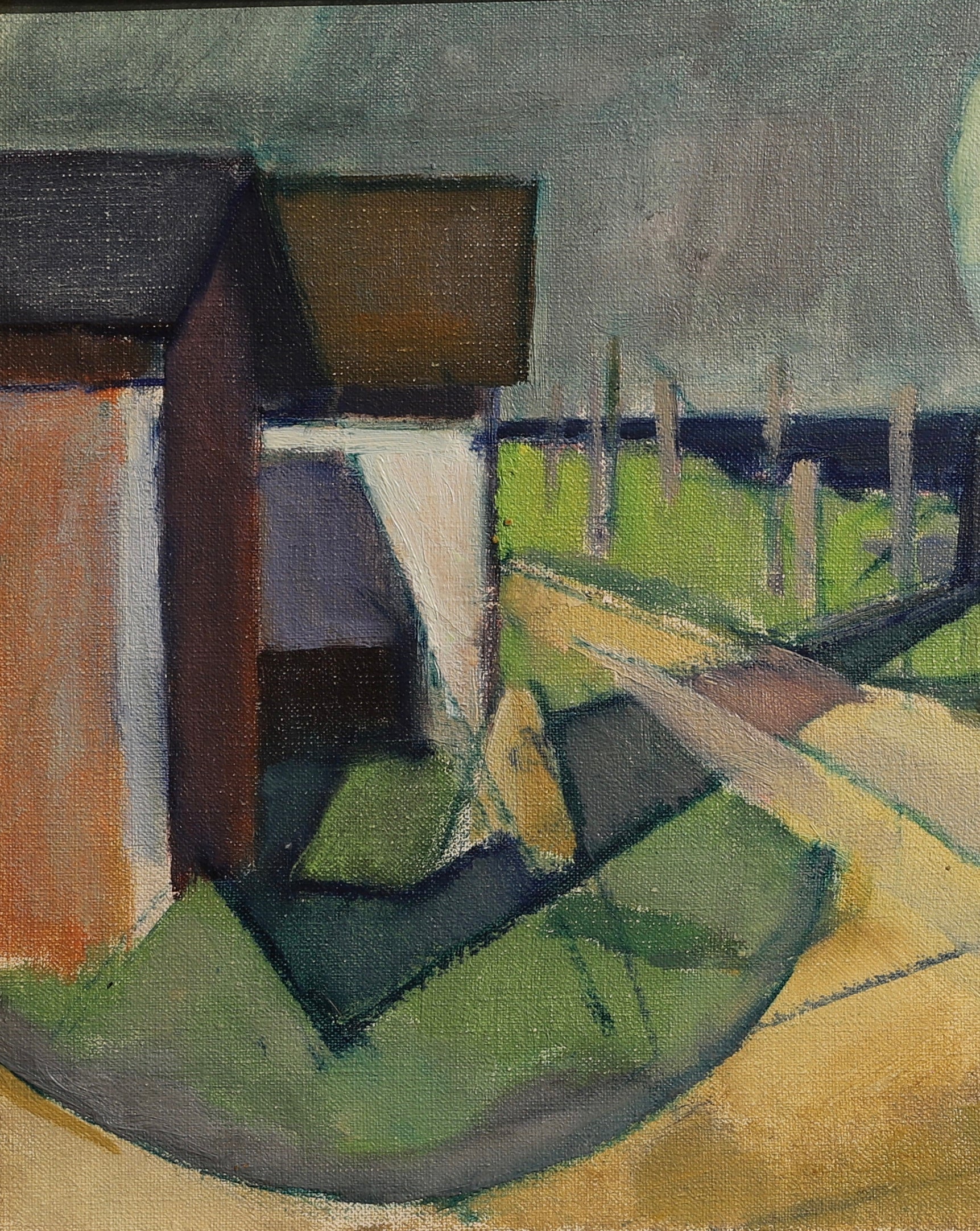 Mid Century Coastal Painting by G Lodström from Sweden