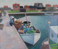Load image into Gallery viewer, Mid Century Coastal Oil Painting from Sweden From 1952
