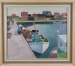Mid Century Coastal Oil Painting from Sweden From 1952