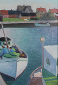 Load image into Gallery viewer, Mid Century Coastal Oil Painting from Sweden From 1952
