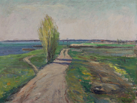 Vintage Mid Century Oil Painting From Sweden by Gideon Isaksson