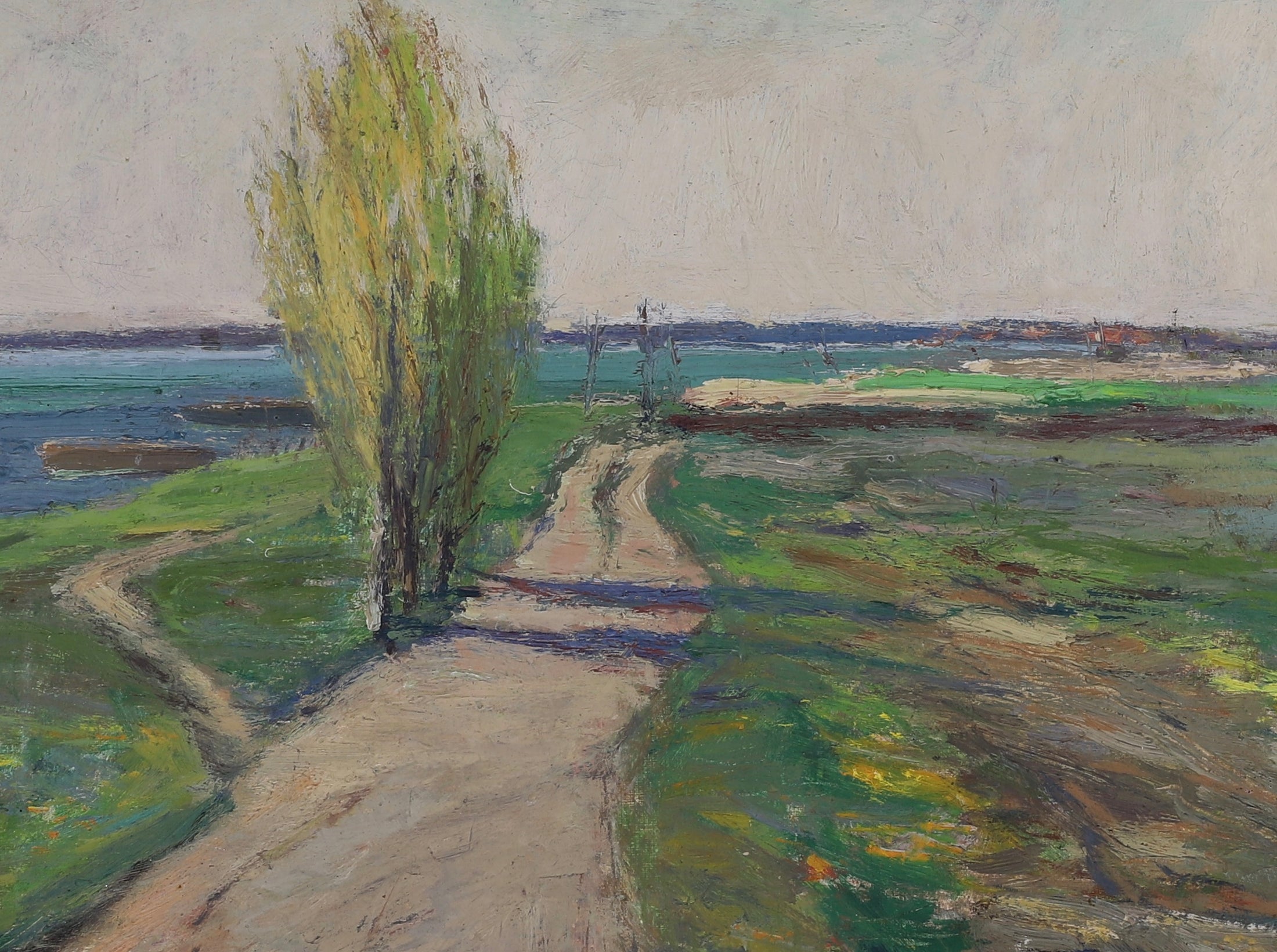 Vintage Mid Century Oil Painting From Sweden by Gideon Isaksson