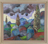 Mid Century Landscape Oil Painting From Sweden
