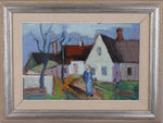 Original Oil Painting Vintage Mid Century By John Bören Sweden